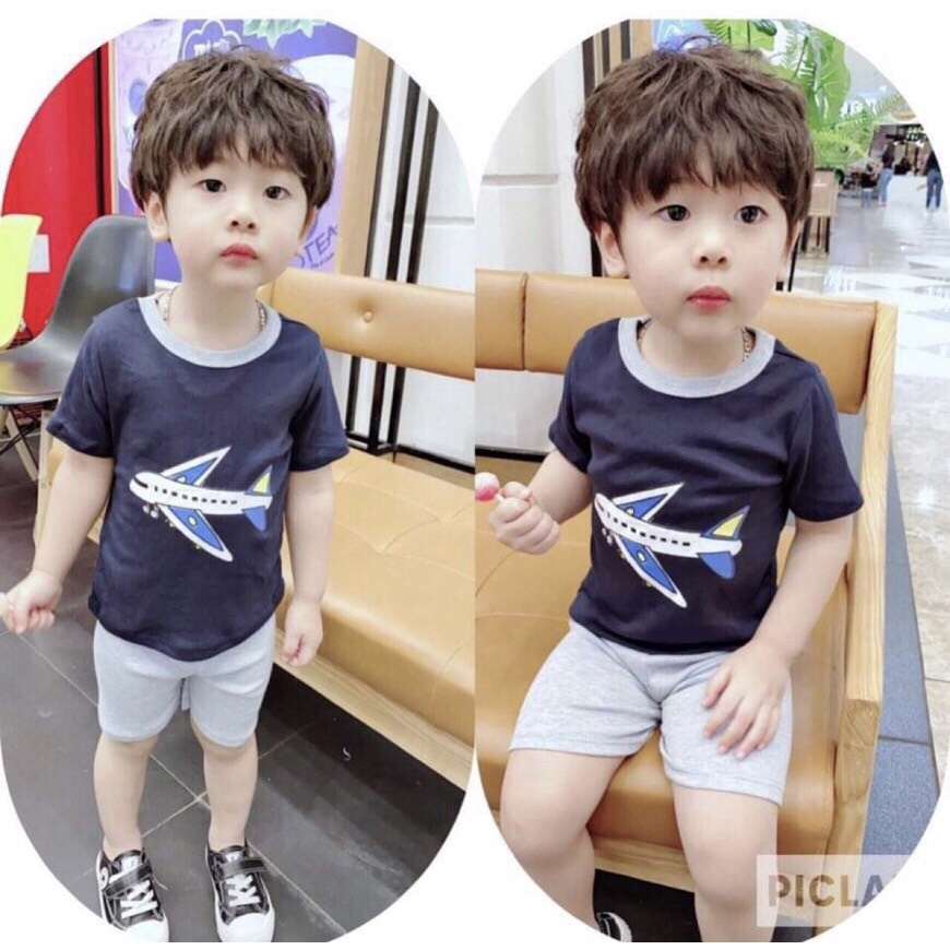 Bộ cotton cộc tay cho bé trai