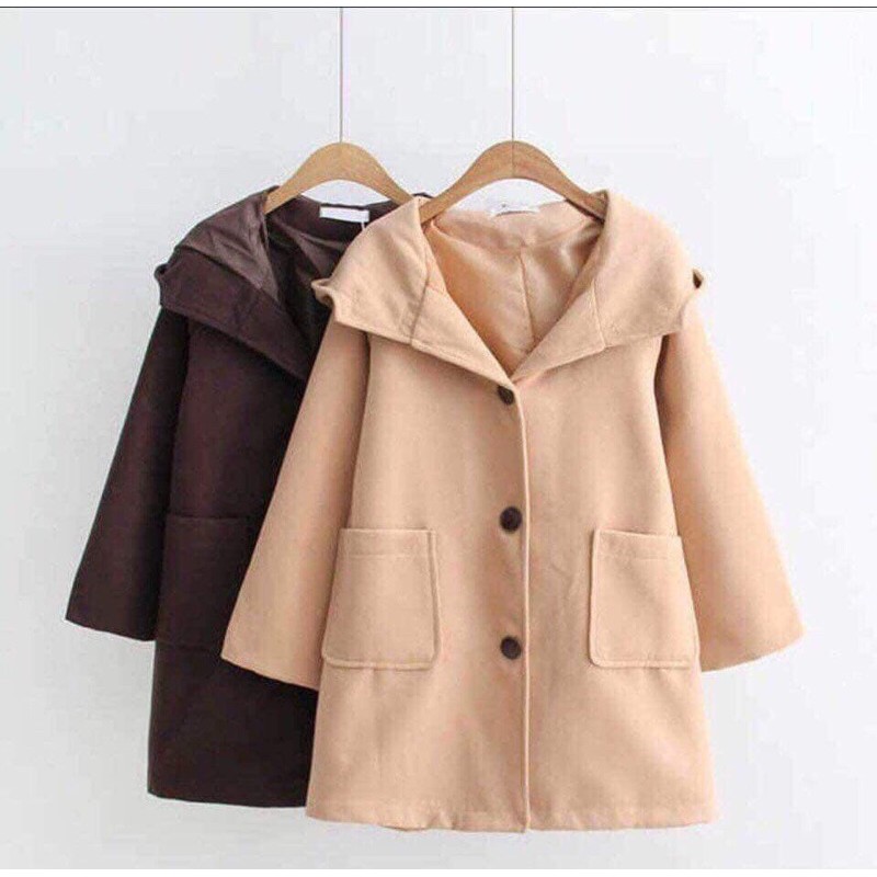 Aó khoác Dạ Tai Gấu Hàng Quảng Châu Cao Cấp, áo dạ 2 lớp dày và chất mịn | BigBuy360 - bigbuy360.vn