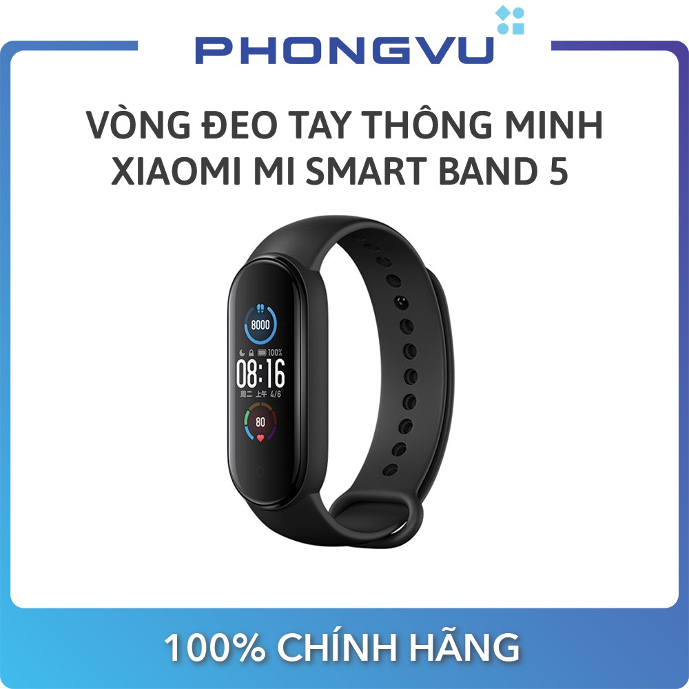 Vòng Đeo Tay Thông Minh Xiaomi Mi Smart Band 5 (BHR4215GL) (Đen)