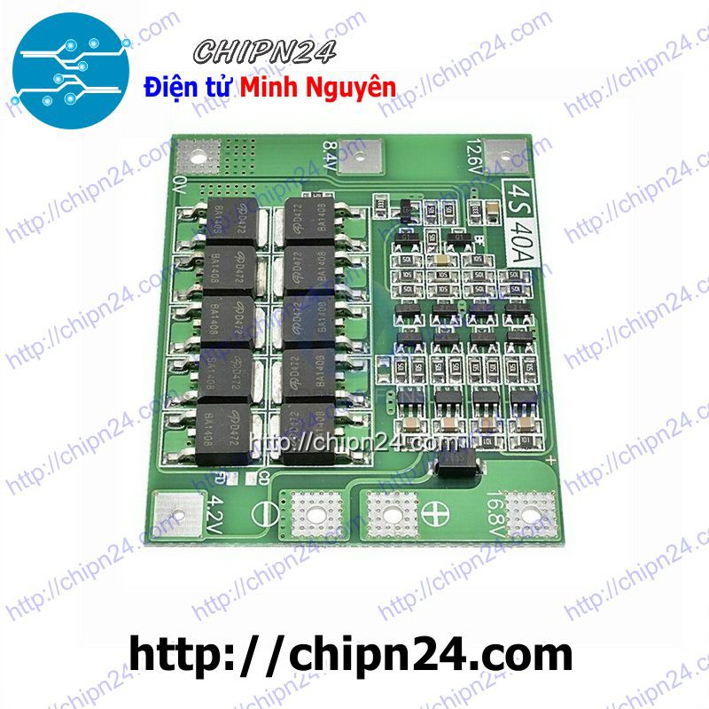 [1 pcs] Mạch sạc bảo vệ pin 18650 4 cell 40A