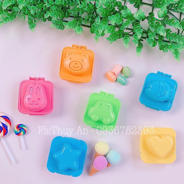 Set khuôn bento 6 chiếc cho bé