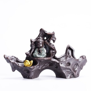 chậu gốm thác khói để bàn 25cm