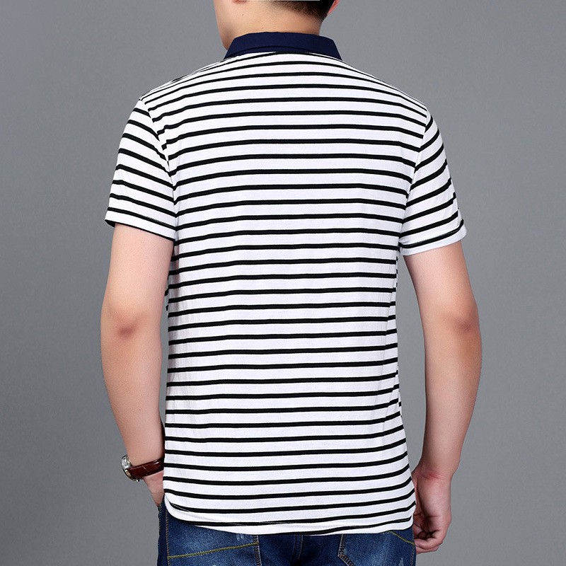 Áo thun POLO nam cổ bẻ kẻ sọc vải Cotton trẻ trung PL01 | BigBuy360 - bigbuy360.vn