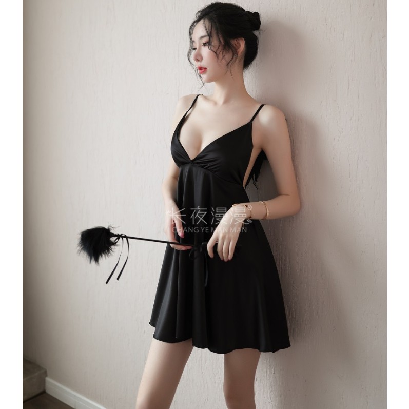 Váy Ngủ Lụa Satin 2 Dây Cánh Thiên Thần Sexy 1288 - N006