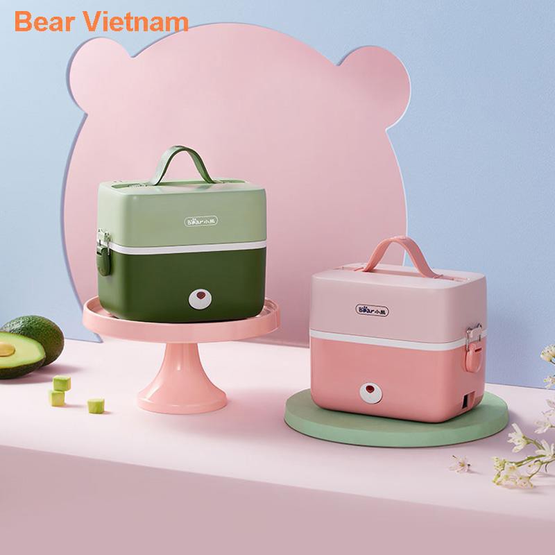 ❧Hộp cơm điện Bear cách nhiệt có thể cắm tự hâm nóng nấu tạo tác với nồi tử văn phòng xách tay