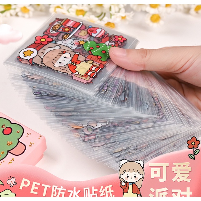 Set 20 Tấm Sticker Hoạt Hình Dán Trang Trí Sổ Tay DIY