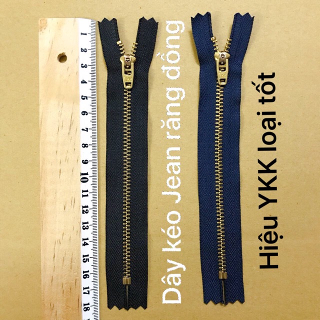 Dây kéo Jean YKK răng đồng