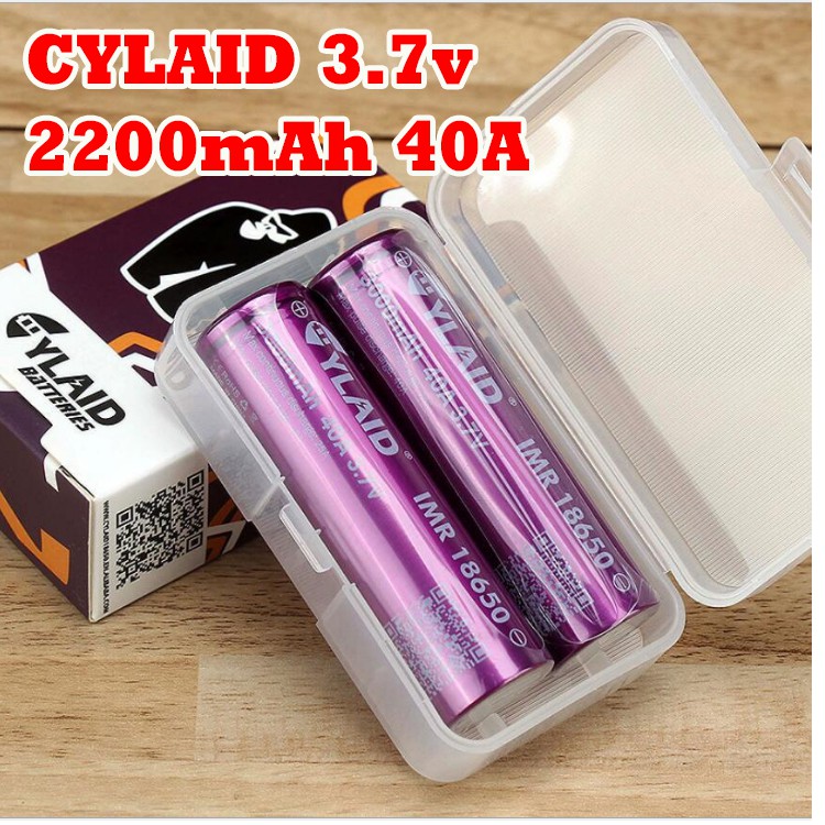 Cell pin cylaid 2200mah 40a loại pin 3.7v 18650 2 đầu phẳng
