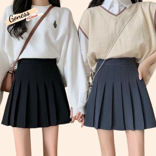 Chân váy xếp ly Goness dáng chữ a lưng cao phong cách tennis xòe kiểu xếp li ngắn thời trang | BigBuy360 - bigbuy360.vn