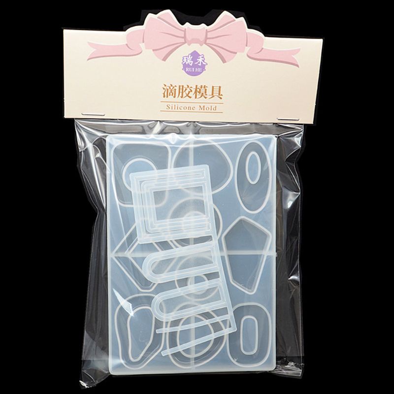 Khuôn silicone làm bông tai resin epoxy kiểu dáng hình học thời trang