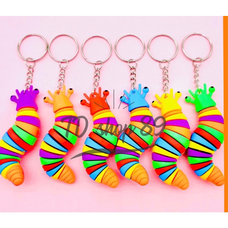 Móc Khoá Hình Con Sâu 7 màu