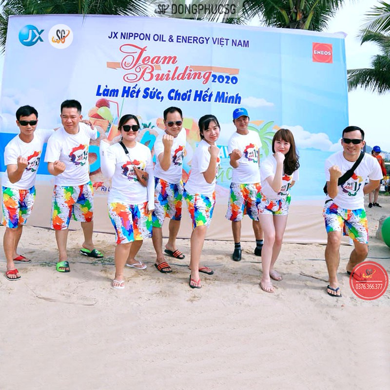Quần đôi đi biển nam nữ gia đình hội nhóm trẻ em team building nổi bật nhanh khô mẫu vẩy sơn QDB01 | SG