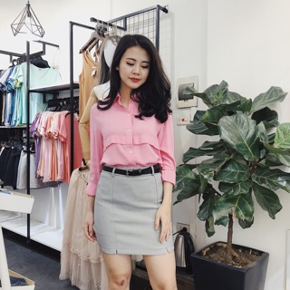 [ ẢNH THẬT + VIDEO ] SƠ MI THÔ LỤA CÔNG SỞ SIÊU XINH