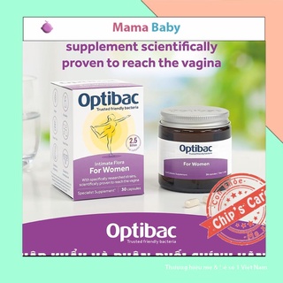 Men Vi Sinh Optibac Tím chính hãng cho phụ nữ 30v 90v Mamababy