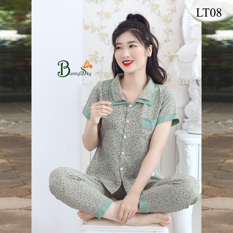 [BUNNYSKY] ĐỒ BỘ MẶC Ở NHÀ, QUẦN ÁO NỮ THIẾT KẾ CHẤT LIỆU LỤA HÀN MỀM MỊN, FOM DÁNG ĐẸP