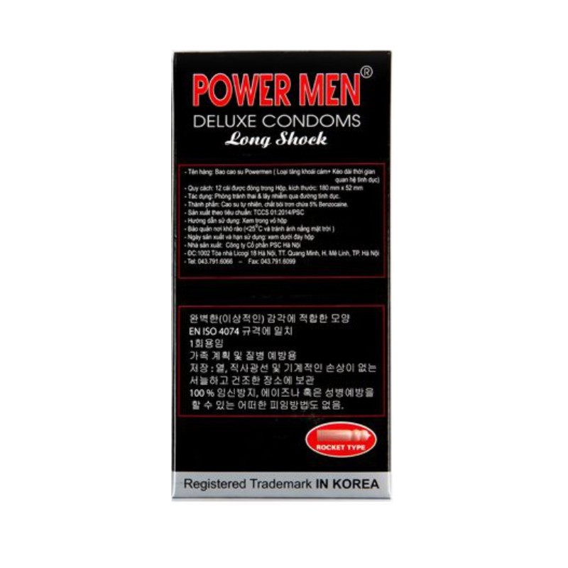 [CHÍNH HÃNG] Bao cao su POWER MEN cá ngựa - gân, gai, kéo dài thời gian quan hệ