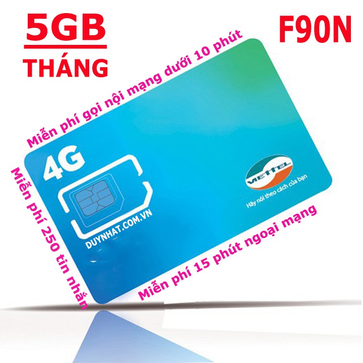 sim viettel 4g đăng ký được gói f90