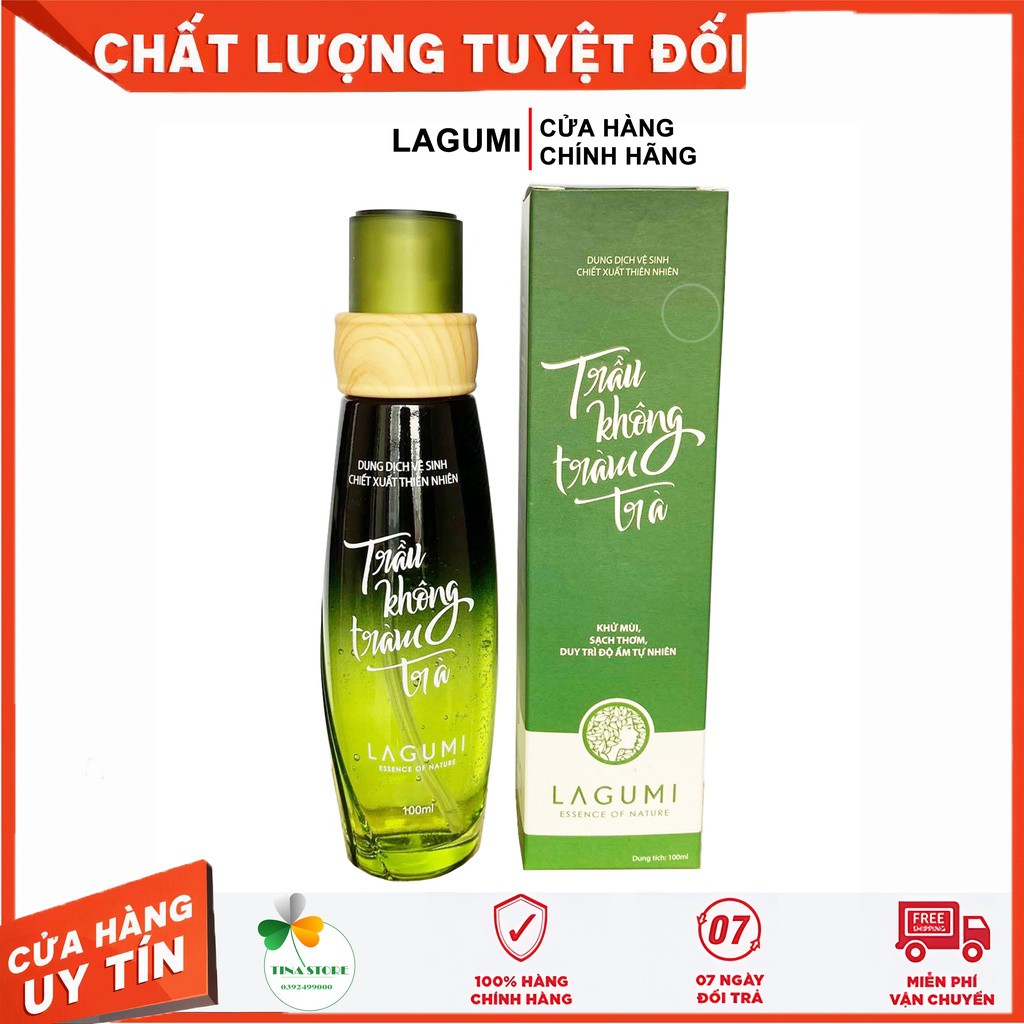 Dung Dịch Vệ Sinh Phụ Nữ Lagumi Trầu Không Tràm Trà 100% Thiên Nhiên - An Toàn Cho Bà Bầu