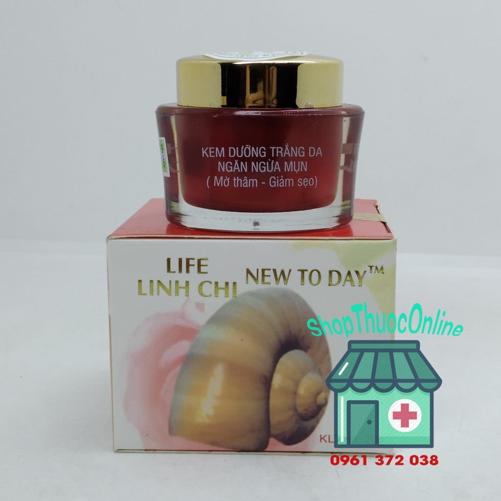 Kem dưỡng trắng da ngăn ngừa mụn (mờ thâm, mờ sẹo) LIFE LINH CHI NEW TODAY 20g