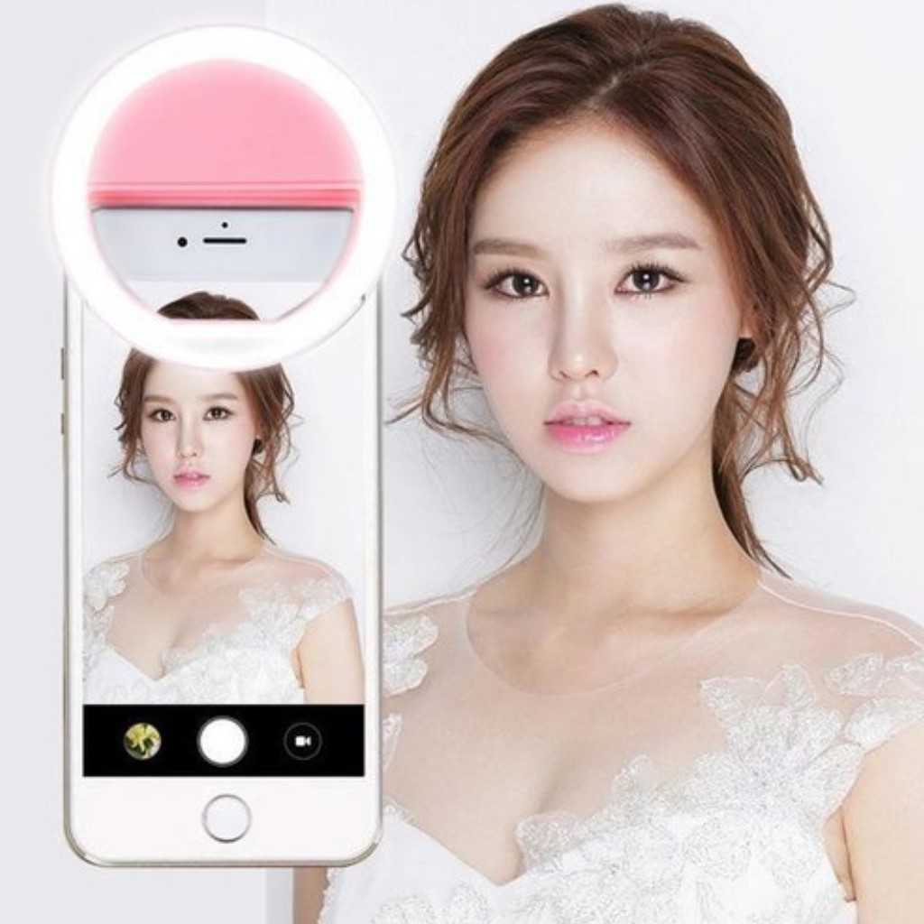 Đèn selfie Ring light cho điện thoại sạc điện TẶNG KÈM DÂY SẠC