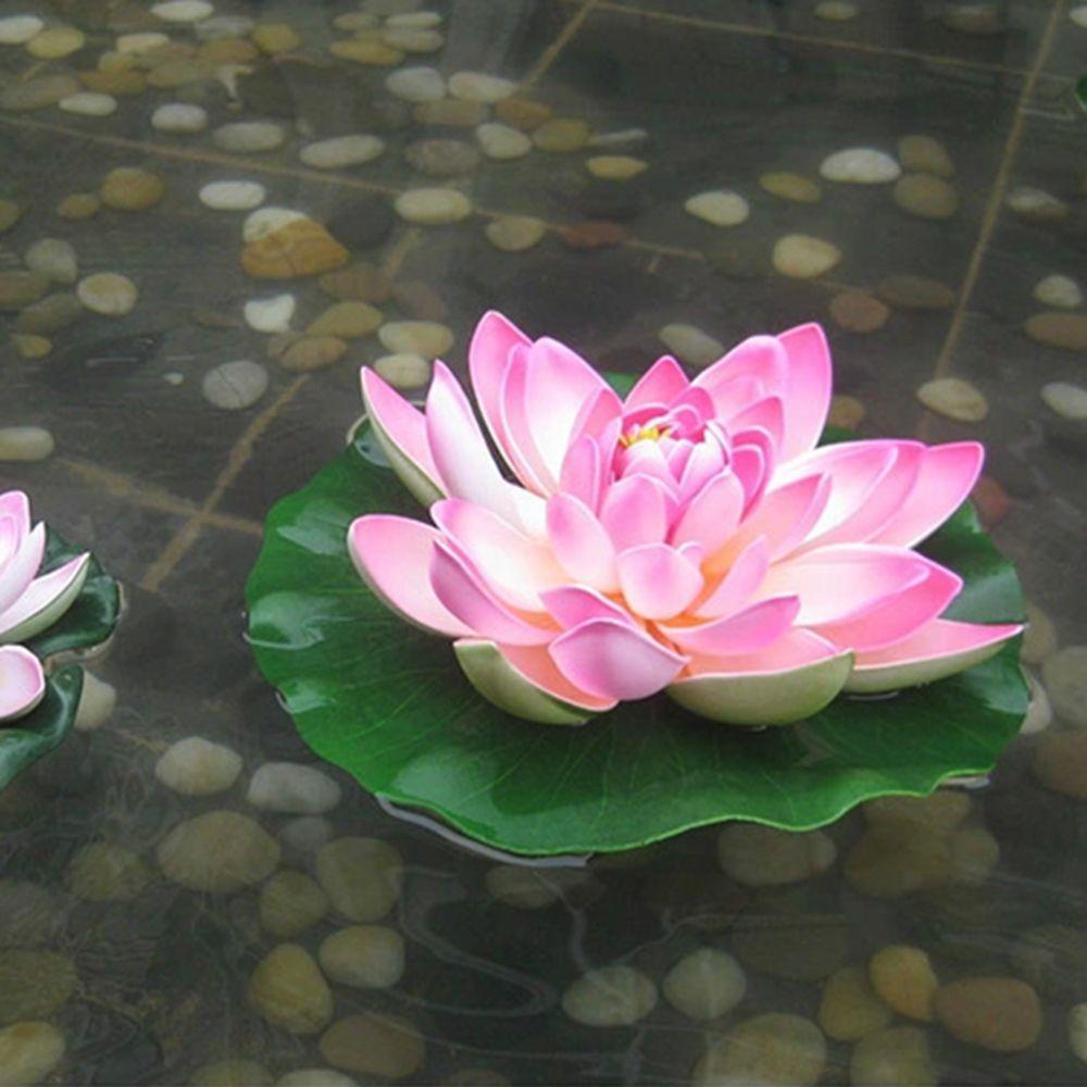 Hoa Sen Nổi Trên Mặt Nước Bằng Xốp 28cm Trang Trí Nhà Cửa