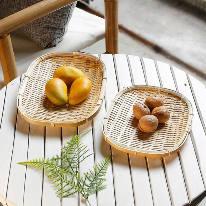 Mẹt tre thủ công đa năng BAMBOOO ECO phong cách Nhật Bản trang trí decor