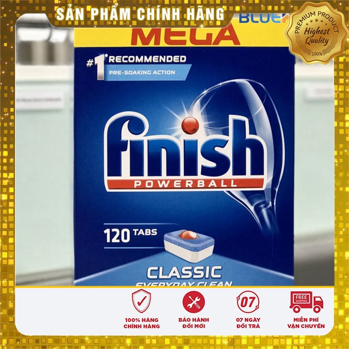 Viên rửa bát Finish 120 viên