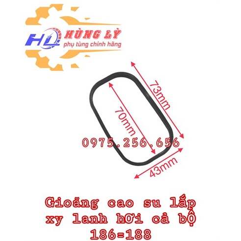 Gioăng cao su lắp xy lanh hơi cả bộ 186=188 phụ tùng máy cày gioăng các loại