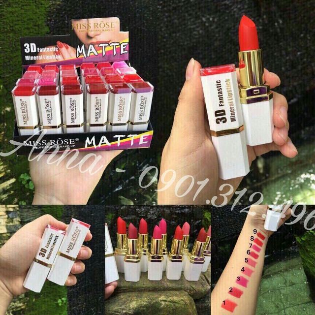 Son thỏi lì 3D trắng thế hệ 1 giá sỉ tốt