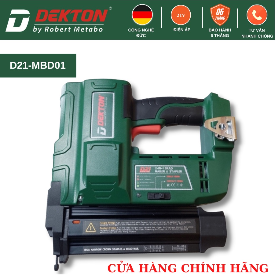 TOP BÁN CHẠY Máy Bắn Đinh 25 Dekton / D21-MBD01 / Dùng Pin D21