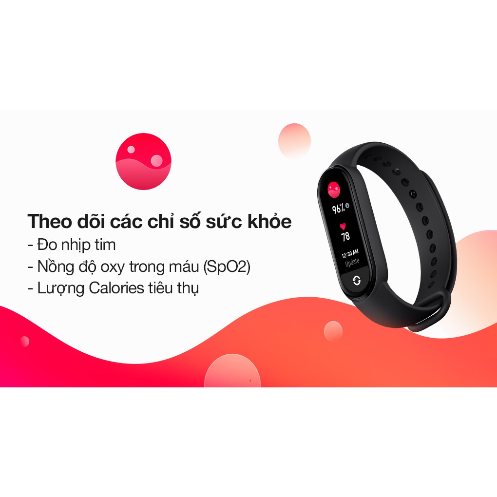 Vòng Đeo Tay Mi Band 6 - Hàng Quốc Tế - Bảo hành 12 tháng