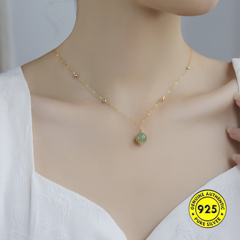 Vòng cổ Mặt Ngọc Bích Xinh Xắn Dành Cho Nữ Mới