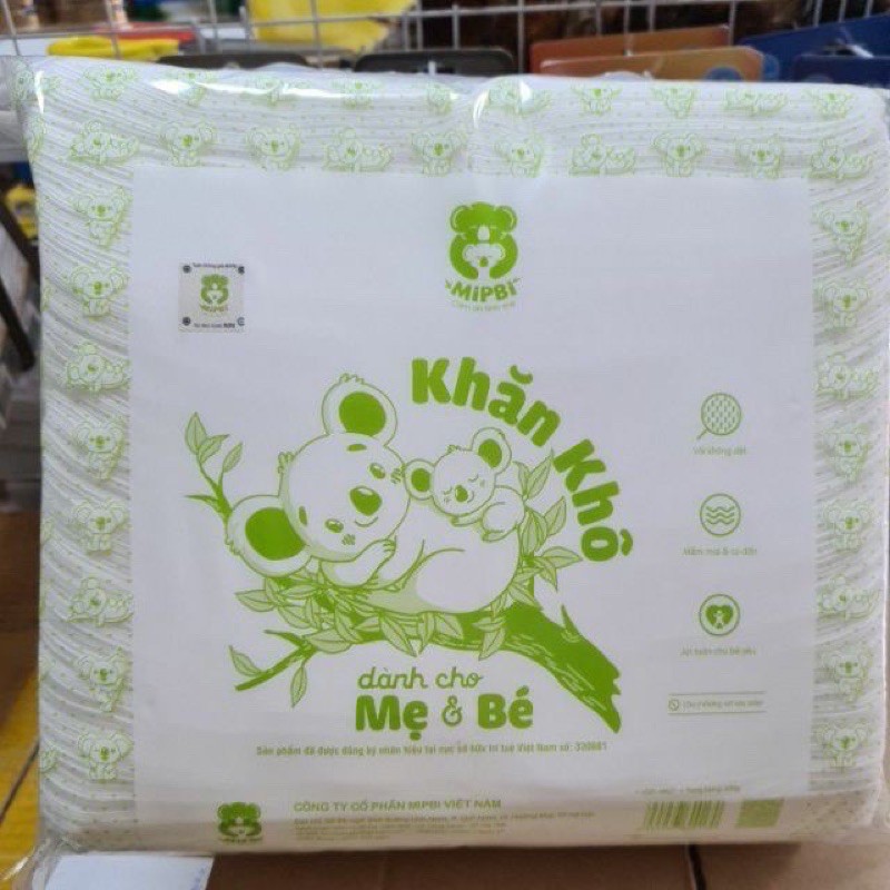 KHĂN VẢI KHÔ ĐA NĂNG DÀNH CHO MẸ VÀ BÉ MIPBI 600gr