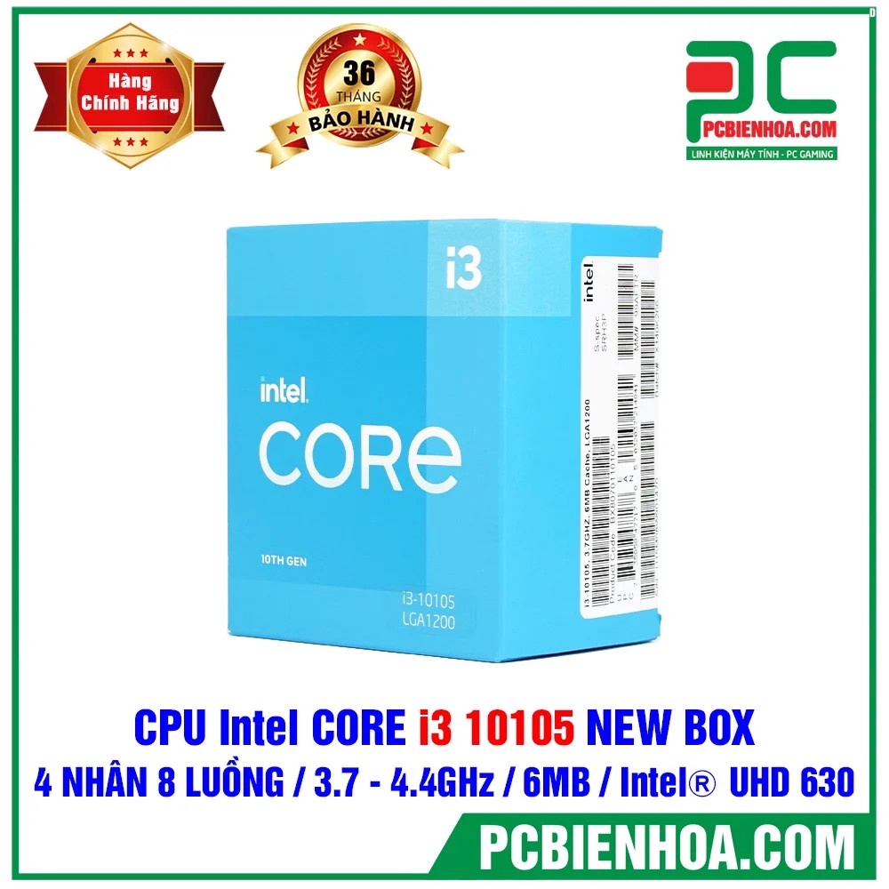 CPU INTEL CORE I3 10100 NEW TRAY CHƯA KÈM FAN