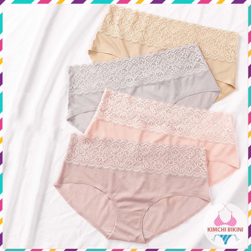 Quần lót su ren hoa điệu đà quyến rũ KIMCHIBIKINI chíp nữ cạp chun sexy tôn dáng nâng mông QL156