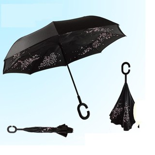 Ô dù đa năng mở ngược chuyên dùng cho ô tô (Hoa anh đào)