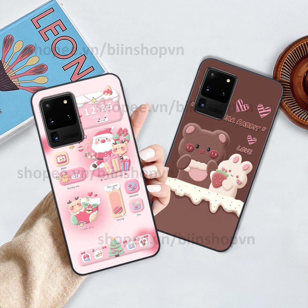 Ốp Samsung S20 Ultra in hình gấu chocolate kẹo ngọt siêu đẹp siêu xinh