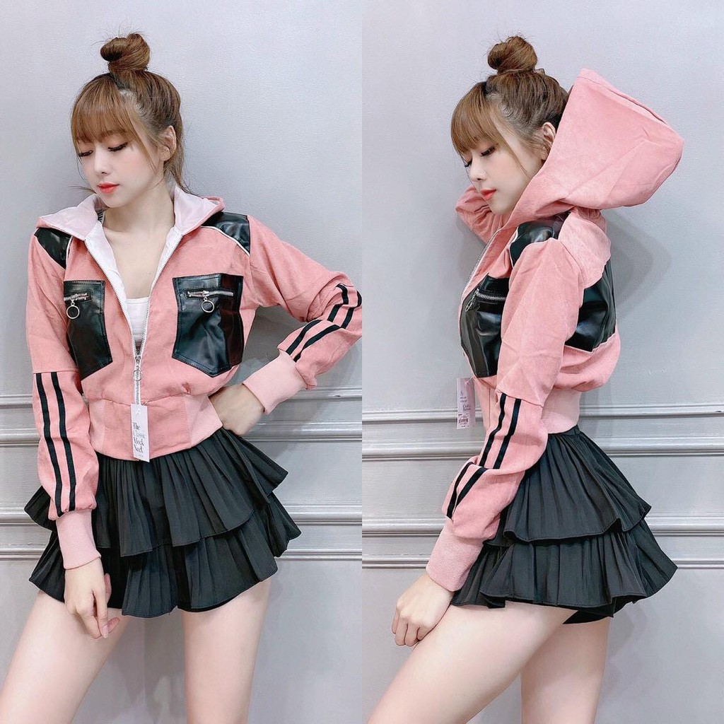 [CÔ VI] Áo Khoác Thời Trang Nữ Nhung Bố Phối Xuất Sắc | BigBuy360 - bigbuy360.vn