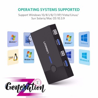Bộ Chuyển Tín Hiệu 2 CPU Dùng 1 Màn Hình KVM Switch USB Ugreen