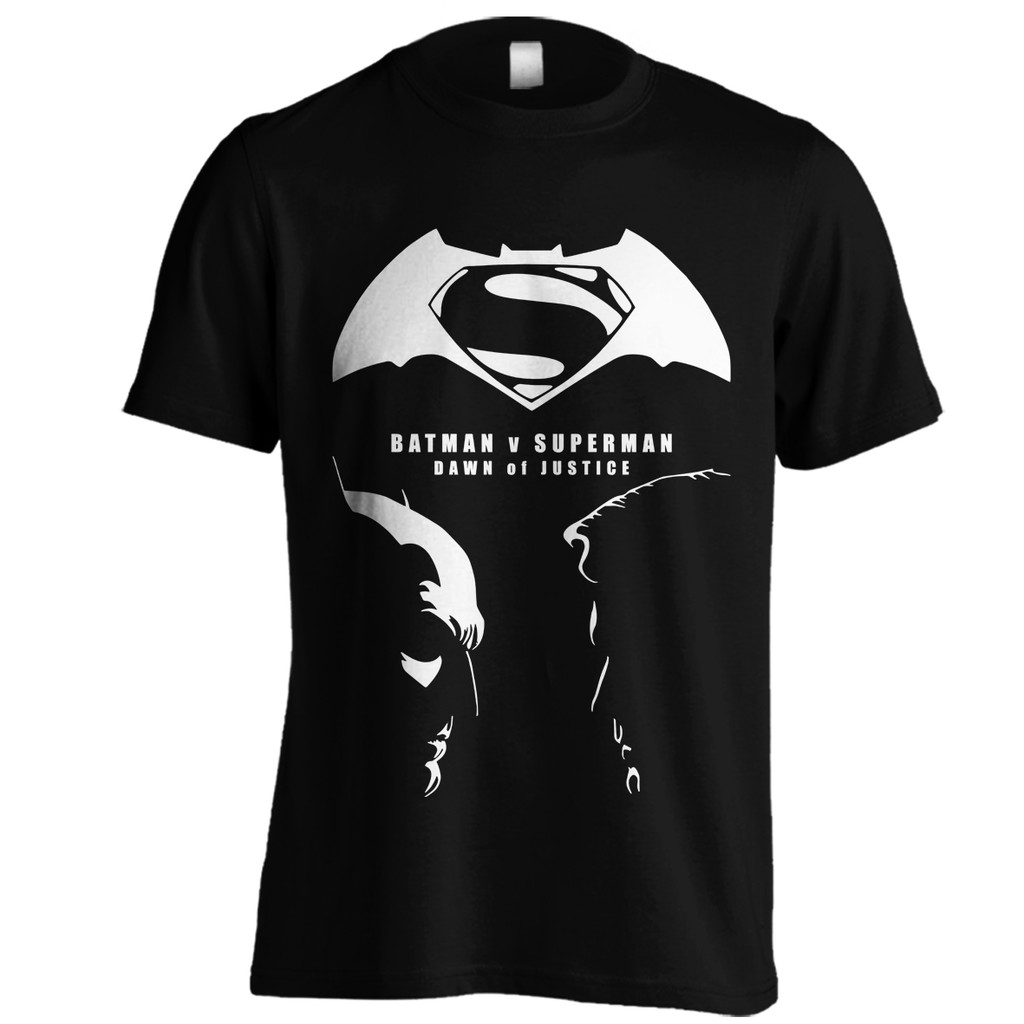 Áo Thun In Hình Batman Vs Superman 1 Màu Trắng Đen Size S - Xxl