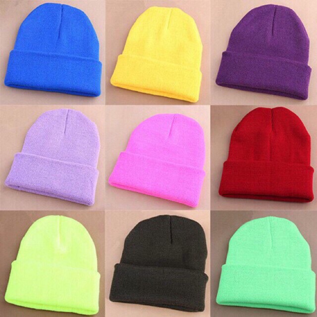 Sỉ Mũ Len Beanie Cá Tính - Nón Len Trơn Hàn Quốc Thời Trang