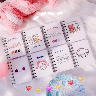 Sổ tay lò xo Hình Cute nhỏ gọn Tiện Dụng Cho Học Sinh Sinh Viên Văn phòng