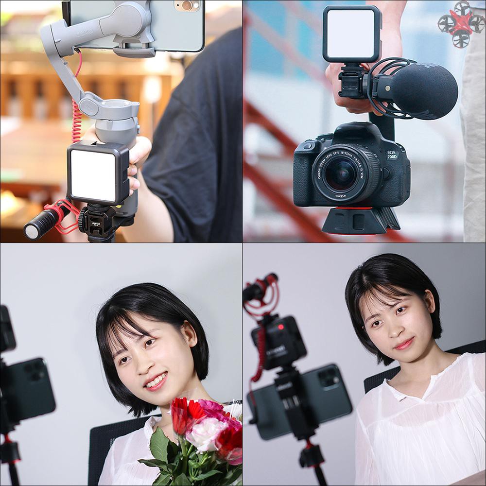 CTOY ulanzi VL49 Mini LED Video Light Photography Lamp 6W Dimmable 5500K CRI95+ Built-in Rechargeable Lithium Battery with Cold Shoe Mount for Canon Nikon Sony DSLR Camera