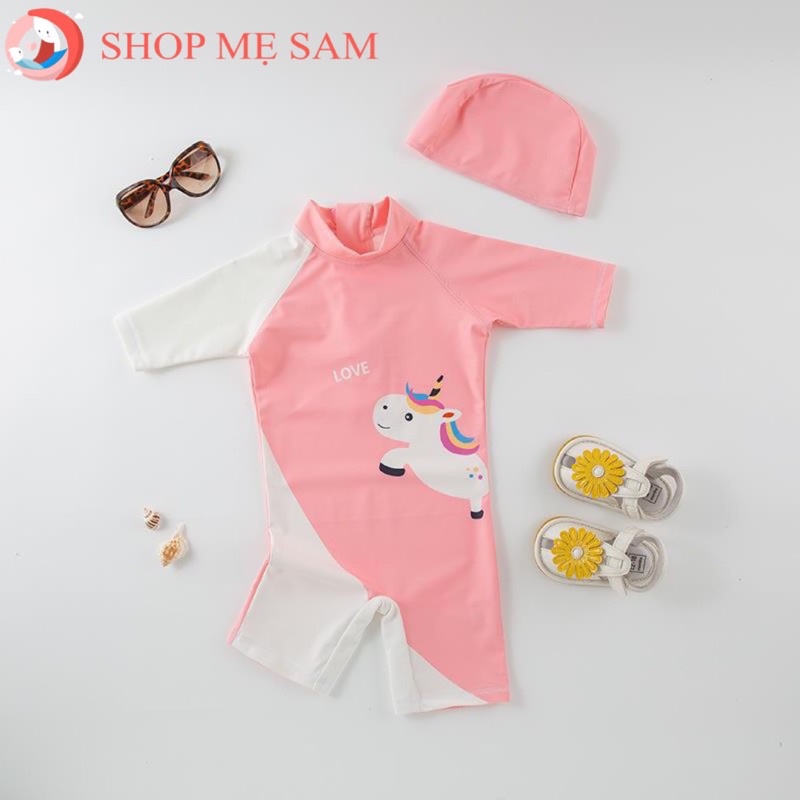 set body kèm mũ bơi cho bé swimming