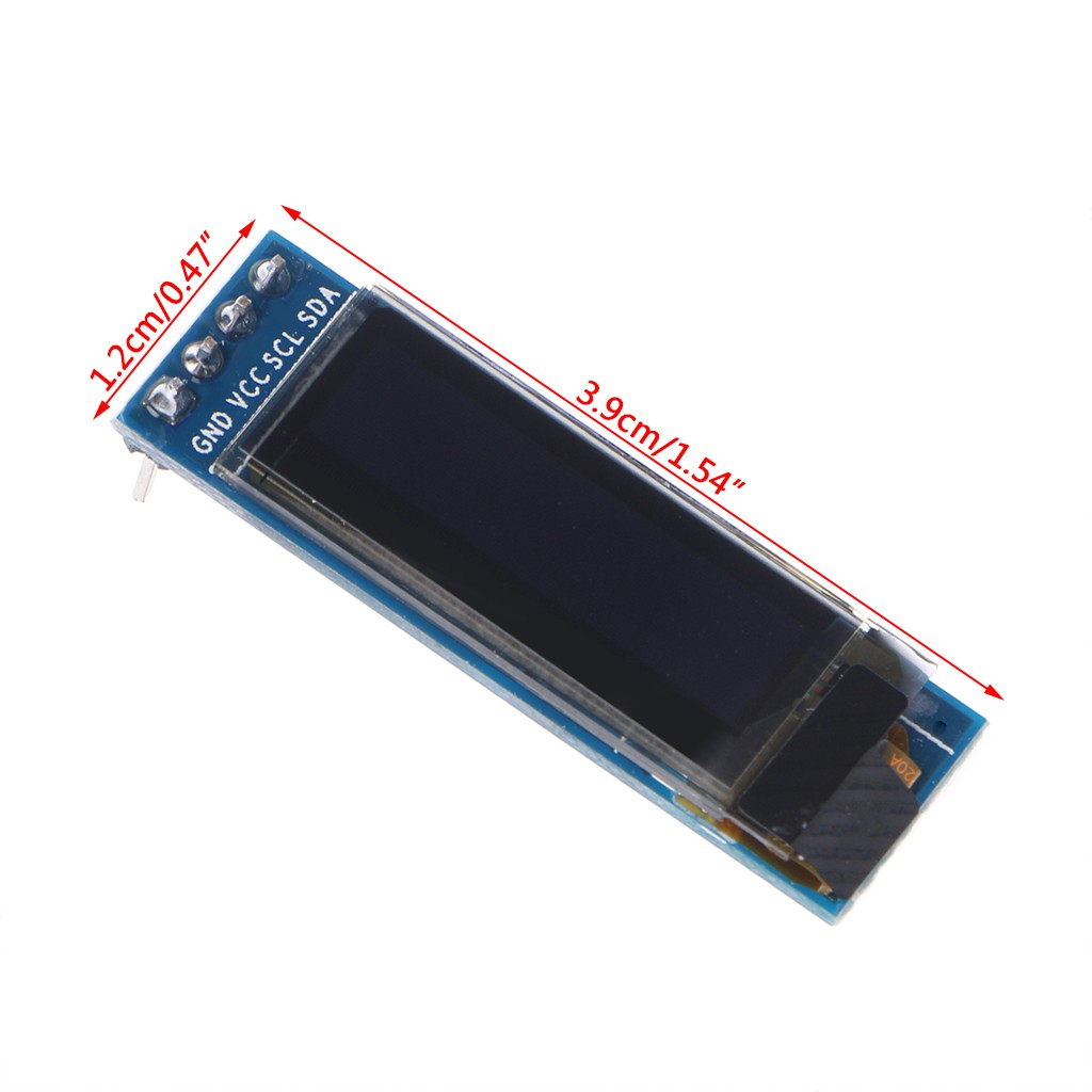 0.91" White I2C IIC OLED 128x32 LCD LED Display Module SSD1306 For Arduino