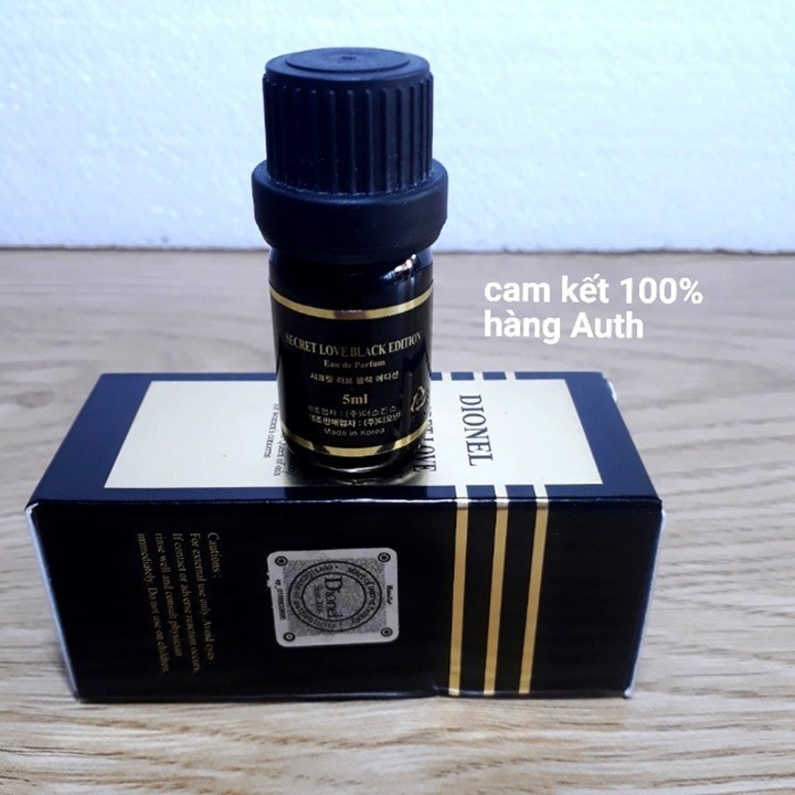 Nước hoa vùng kín Dionel Secret Love Black Edition (5ml) giúp khử mùi vùng kín và tạo hương thơm nhẹ nhàng, quyến rũ