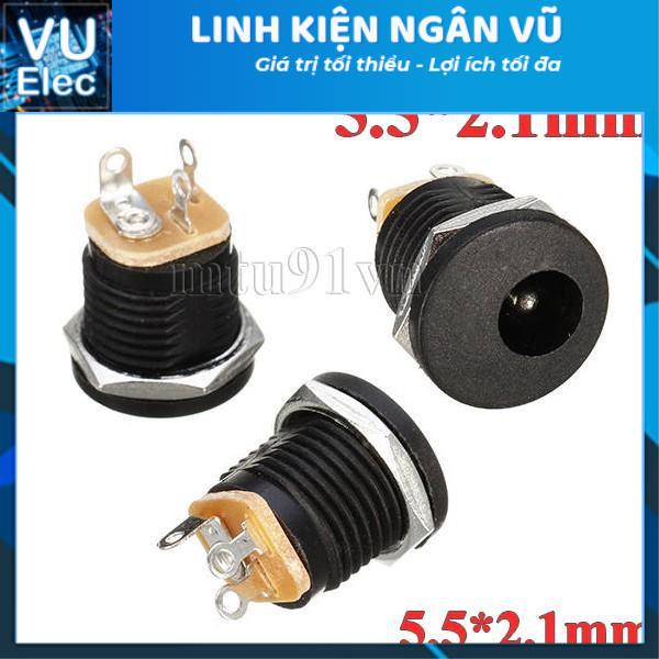 Jack Nguồn DC-022 5.5*2.1mm có ren ốc