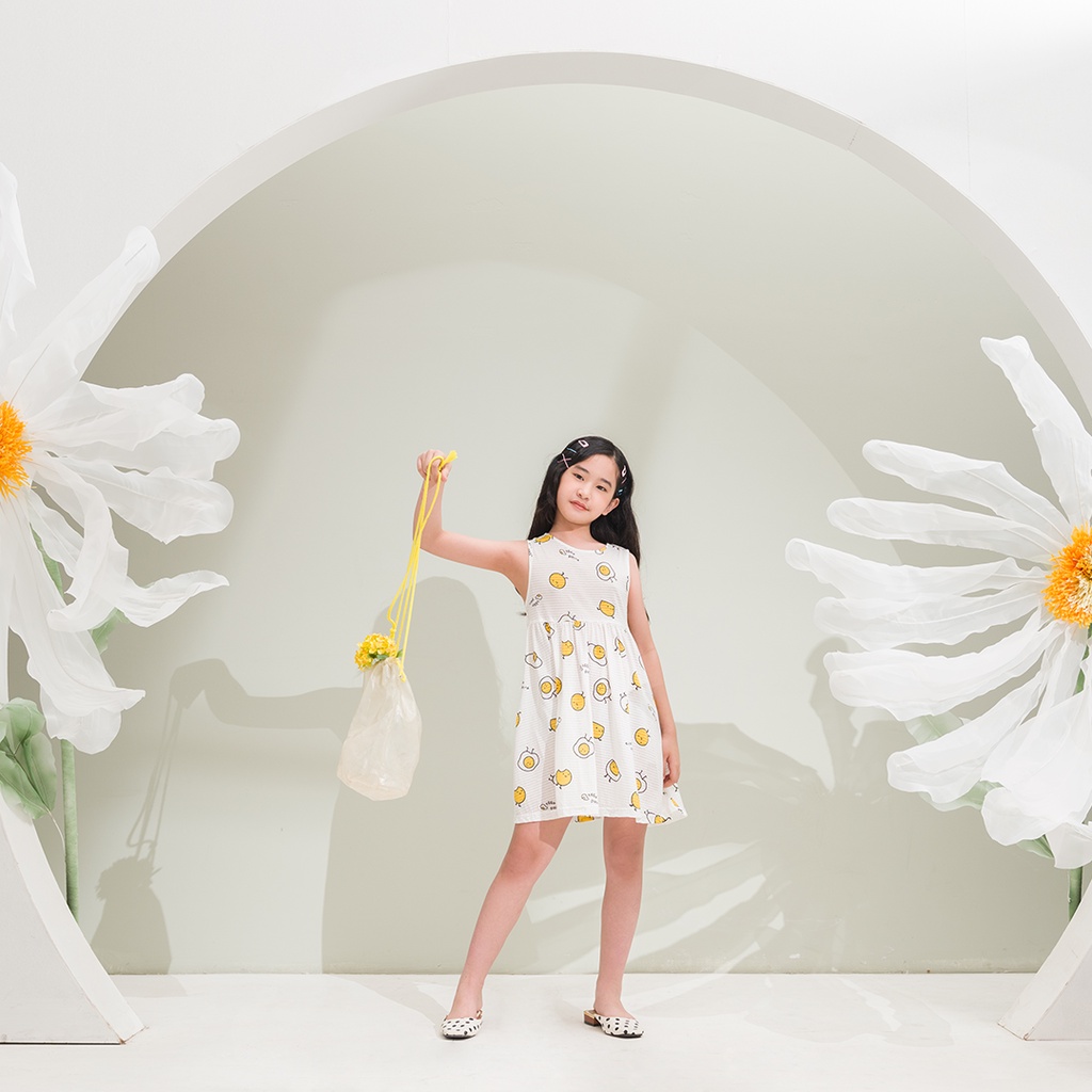 Váy bé gái thiết kế JOOKYLI chất liệu cotton sát nách 40G0952