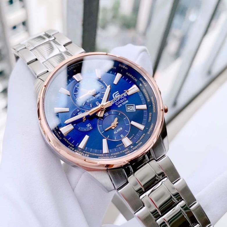 ĐỒNG HỒ NAM CHÍNH HÃNG Casio Edifice World Time EFR-304PG - VEUWATCH
