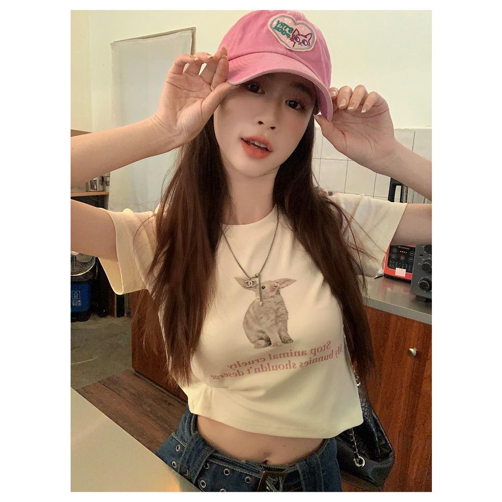 Áo Thun Cộc Tay In Hình Thỏ 63813